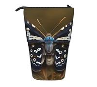 Beautiful Moth Wings Print Telescopic Pencil Case Adjustable Lightweight Office Stationery Organizer Pouch