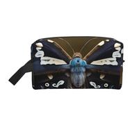 Beautiful Moth Wings Print Travel Makeup Portable Cosmetic Organizer Pouch Large Bag Capacity Storage Bag