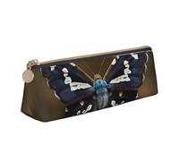 Beautiful Moth Wings Print Triangular Pencil Case Pouch Large-Capacity Stationery Organizer Office Accessory