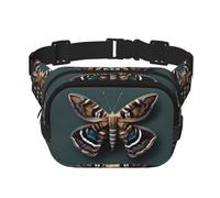 Beautiful Moth Zipper Fanny Pack, Crossbody Bags with Adjustable Strap for Jogging, Cycling