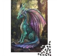 Beautiful Mother Dragon 70x50cm/1000pcs Erwachsenenpuzzle - Rainbow-colored Double Wings Erwachsenenpuzzle DIY-Puzzlespielzeug