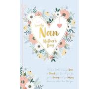 Beautiful Mother's Day Card For Nan With Floral Design And Paper Insert by Wishing Well Studios, Size 6 x 9 Inches