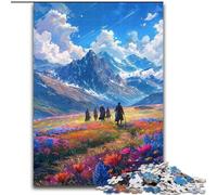 Beautiful Mountain Flowers Puzzles for Teenagers 1000 Pieces, Pattern Assembly Deal As Gifts for The Whole Family Suitable for And 14 (26x38cm)