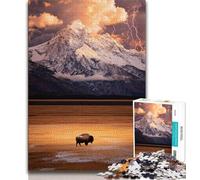 Beautiful Mountain River 1000 Pieces Jigsaw Puzzles for Adults And Teens,Learning Educational Toys Family Games Unique Birthday And Gifts (38x26cm)