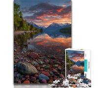 Beautiful Mountain River JigsawPuzzle 1000 Pieces for Teenagers,Challenging Game And Family Play Wall Decoration Unique Birthday And Xmas Gifts (38x26cm)