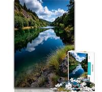 Beautiful Mountains And Lakes 1000 Piece Jigsaw Puzzles for Teenagers,Challenging Game Gifts for Is Ideal As A Gift for The Whole Family (38x26cm)