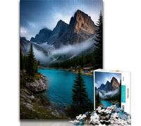 Beautiful Mountains And Lakes Adult Jigsaws 1000 Pieces Difficult,Pattern Assembly Fun at Home Activities,Birthday Present,Travel Gifts 38x26cm
