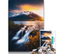 Beautiful Mountains And Lakes Jigsaw Puzzles for Teenagers 1000 Jigsaws,Challenging To Complete But Fun And Humorous Unique Home Decor And Gifts 38x26cm