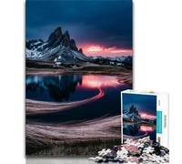 Beautiful Mountains And Lakes Jigsaw Puzzles for Teenagers 1000 Piece,for Educational Game Challenge Toy for Is Ideal As A Gift for The Whole Family 38x52cm