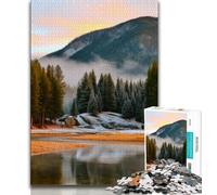 Beautiful Mountains And Lakes Jigsaw Puzzles for Teenagers 1000 Piece,for Educational Game Challenge Toy for Is Ideal As A Gift for The Whole Family (38x26cm)