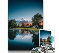 Beautiful Mountains And Lakes Jigsaws Puzzles 1000 Pieces for Adults Gifts,Challenging Game And Family Play Wall Decoration Unique Birthday And Xmas Gifts (75x50cm)