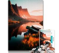 Beautiful Mountains And Lakes Jigsaws Puzzles 1000 Pieces for Adults Gifts,Challenging Game And Family Play Wall Decoration Unique Birthday And Xmas Gifts 38x26cm