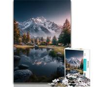 Beautiful Mountains And Lakes Puzzles 1000 Pieces for Adults,Challenging Game And Family Play for Is Ideal As A Gift for The Whole Family (50x75cm)