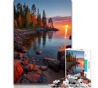 Beautiful Mountains And Lakes Puzzles for Teenagers Teens 1000pc Puzzle,Help The Brain Exercise Addictive Toys to Cultivate Patience A Work of Art (38x26cm)