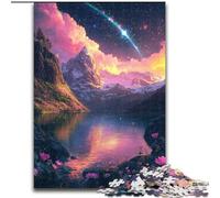 Beautiful Mountains Jigsaw Puzzles for Teenagers 1000, Learning Educational Toys Family Games with Matching Poster And Trivia Sheet (50x75cm)