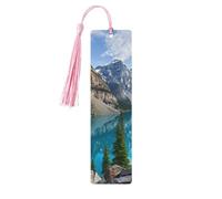 Beautiful Mountainsdouble Sided Printed Wooden Bookmark 18x3.1cm for Reading, A Gift for Book Enthusiasts and Readers, and A Reading Accessory for Book Enthusiasts
