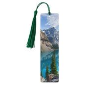 Beautiful Mountainsdouble Sided Printed Wooden Bookmark 18x3.1cm for Reading, A Gift for Book Enthusiasts and Readers, and A Reading Accessory for Book Enthusiasts