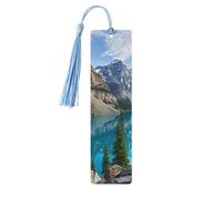 Beautiful Mountainsdouble Sided Printed Wooden Bookmark 18x3.1cm for Reading, A Gift for Book Enthusiasts and Readers, and A Reading Accessory for Book Enthusiasts