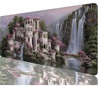 Beautiful Mouse Pad,1000x500x3mm Mouse Mat Castle Desk Mat Large,Soft Smooth Surface with Anti-Slip Rubber Base Mousepad Waterproof,Durable,Extended Length Desk Pad for Christmas Decorations N1-1140