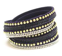 Beautiful Multi Layered Bracelet Slake Bracelet Wrap Bracelet Diamante Bracelet Crystal Bracelet Navy
