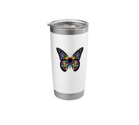 Beautiful Multicolored Monarch Butterfly Stainless Steel Insulated Tumbler