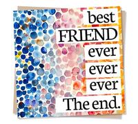 Beautiful Multicolour Spotted Best Friend Birthday Card - Best Friend Ever - Card For An Amazing Friend