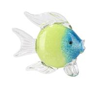 Beautiful Multiple Oceans Color Glass Kiss, Blue and Yellow croa | Multiple Oceans Color with Beautiful Lights for Arts Lover Home Decoration Peaceful Relaxing Space