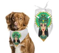 Beautiful Native American Indian Girl Dog Bandanas Puppy Cat Kerchief Scarf Pet Triangle Bandana for Christmas