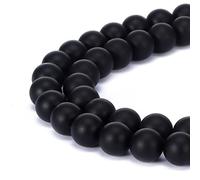 Beautiful Natural Agate Beads Round Loose Beads for Jewellery Making, Black Onyx, 8mm