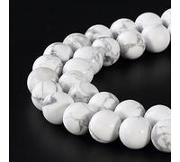 Beautiful Natural Agate Beads Round Loose Beads for Jewelry Making, Howlite 8mm