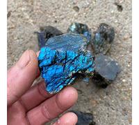 Beautiful Natural Crystal Labradorite Stone Specimen Moonstone Rough Stone Ornament Green Fluorite Crystal Decor Crystal Specimen (Color : Labradorite, Size : 25-30g)