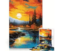 Beautiful Nature Landscape 1000 Piece Jigsaw Puzzle Clear Thinking Tranquil Pastime Precise Edges Festive Surprise (38x26cm)