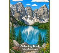 Beautiful Nature Landscapes Coloring Pages: Detailed 300 DPI designs featuring mountains, beaches, forests, waterfalls, and deserts with clean line art and minimal shading.