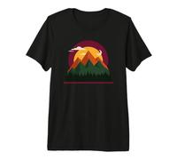 Beautiful Nature Outdoors Featuring a Wild Forest Scenery Premium T-Shirt