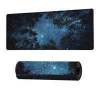 Beautiful Night Sky and Milky Way Gaming Mouse Pad XXL Large Desk Mouse Pad Keyboard Mat with Stitched Edges Waterproof Non-Slip Desk Mat for Laptop,Keyboard,Computer 35.4 * 15.7 Inch