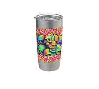 Beautiful Nightmare Colorful Skull Graffiti Style Art Stainless Steel Insulated Tumbler