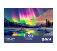 Beautiful Northern Lights,Alaska River Jigsaw Puzzles Challenge Toy Educational Games Home Decoration for Adults& Teenager Age 14 Years Up 70x50cm/1000pcs