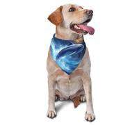 Beautiful Ocean Dolphin Print Dog Bandana Scarf Adjustable Triangle Pet Bib Cat Kerchief Washable Puppy Neckerchief for Birthday Holiday Party