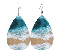 Beautiful Ocean Waves Drop Earrings For Women, Artistic Star Earrings, Contemporary Dangle Jewelry For Parties And Social
