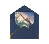 Beautiful Ocean Waves Print Greeting Card Paper, Half Fold To Cards For Birthday, Wedding, Party.