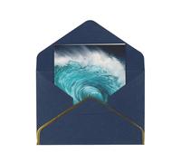 Beautiful Ocean Waves Print Greeting Card Paper, Half Fold To Cards For Birthday, Wedding, Party.