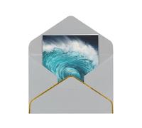Beautiful Ocean Waves Print Greeting Card Paper, Half Fold To Cards For Birthday, Wedding, Party.