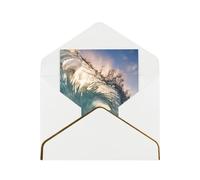 Beautiful Ocean Waves Print Greeting Card Paper, Half Fold To Cards For Birthday, Wedding, Party.