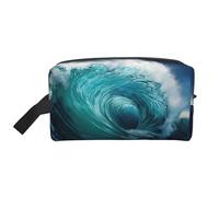 Beautiful Ocean Waves Printed Multifunctional Storage Bag, Large Capacity Organizer Pouch for Gym and Weekend