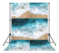 Beautiful ocean waves Printed Photo Background, Seamless Matte Fabric for Shoots, Professional Studio Wall Banner