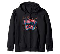 Beautiful Oh Happy Day Emblem Speech Zip Hoodie