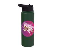 Beautiful Orchid Mantis Flower Cute Praying Mantis Insect Stainless Steel Insulated Water Bottle