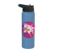 Beautiful Orchid Mantis Flower Cute Praying Mantis Insect Stainless Steel Insulated Water Bottle