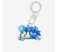 Beautiful Orchid Printing 1 Pc Dog Bone Shape Id Tags Double Sided with Key Ring Craft for Pets