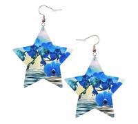 Beautiful Orchid Women's Fashion Earrings, Celestial Dangle Earrings, Star Shape Jewelry for a Versatile